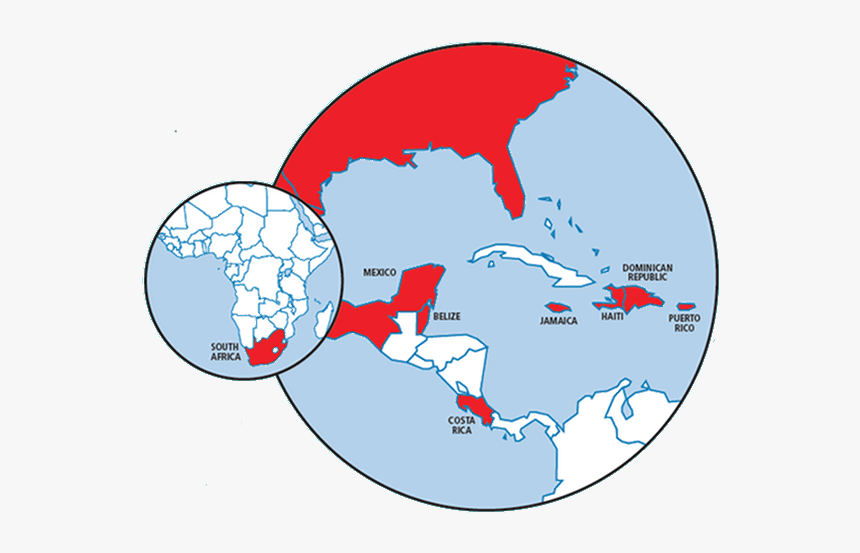 Map - Haiti And Costa Rica Map, HD Png Download