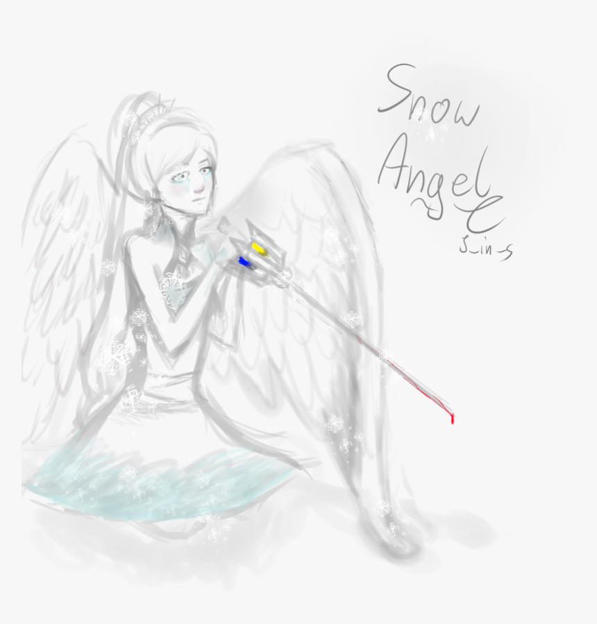Snow Angels Png - Sketch, Transparent Png