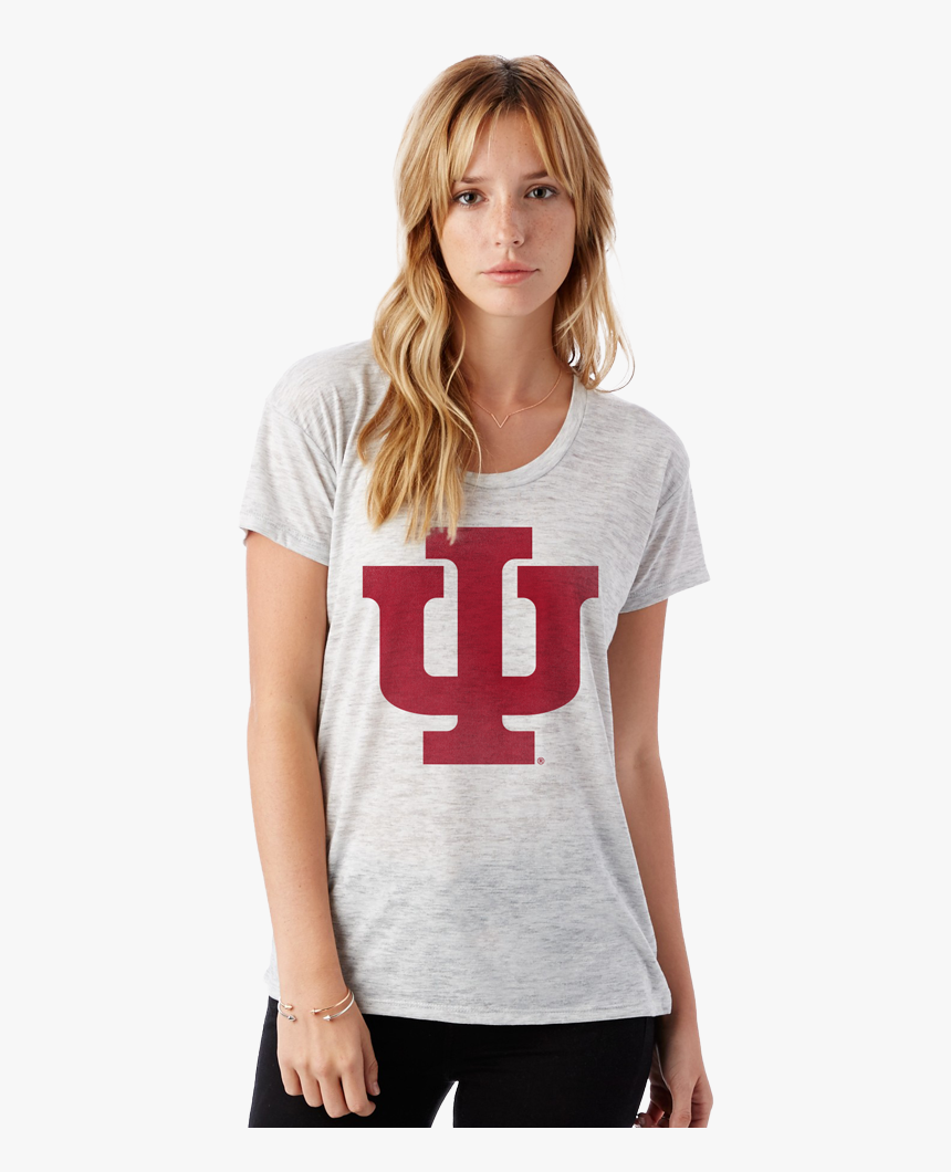 Vintage Iu Logo Women S Tee 
 Data-large Image //cdn - Alternative Women's Slinky Jersey The Kimber T Shirt, HD Png Download