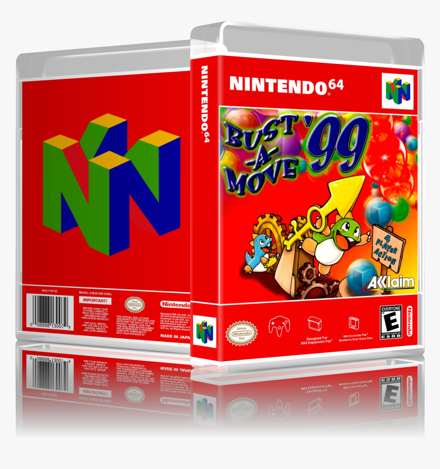 Bust A Move 99 Playstation Ps1 , Png Download - Bust A Move 99 Nintendo 64 Cover, Transparent Png