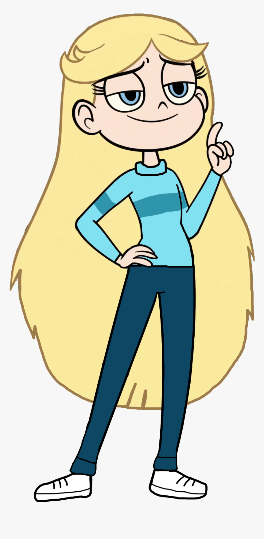 Copia De Star Butterfly Wears Jeans And Pink Sweter - Star Butterfly Jeans, HD Png Download