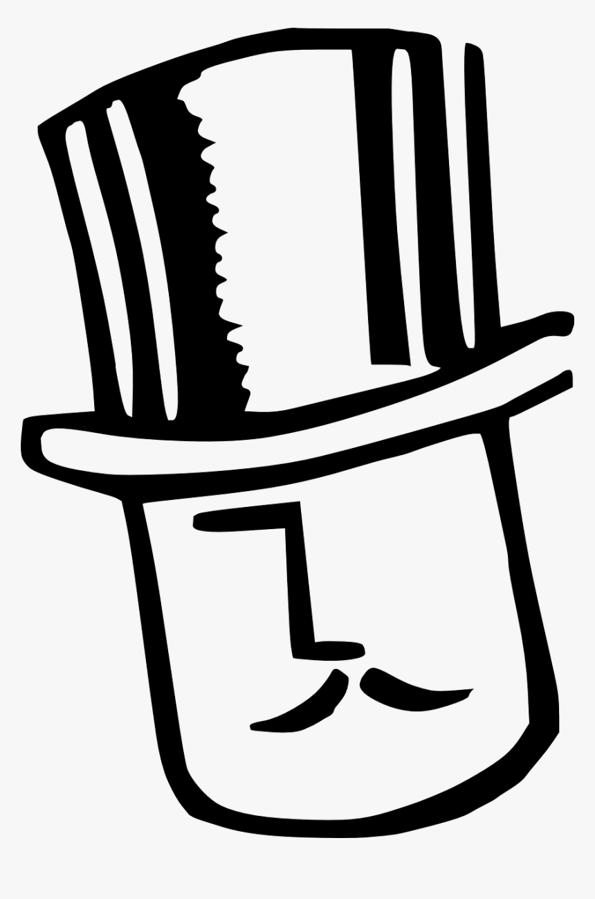 Cartoon Man With Top Hat, HD Png Download