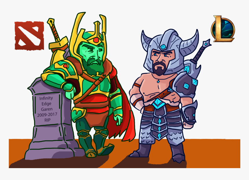 Ostarion The Wraith King And Tryndamere The Barbarian - Dota 2, HD Png Download