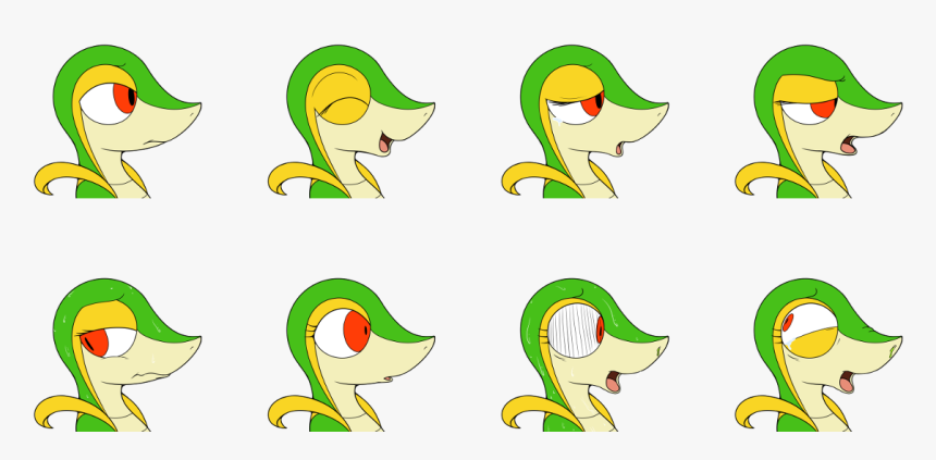 Snivy Face Set - Snivy Face, HD Png Download