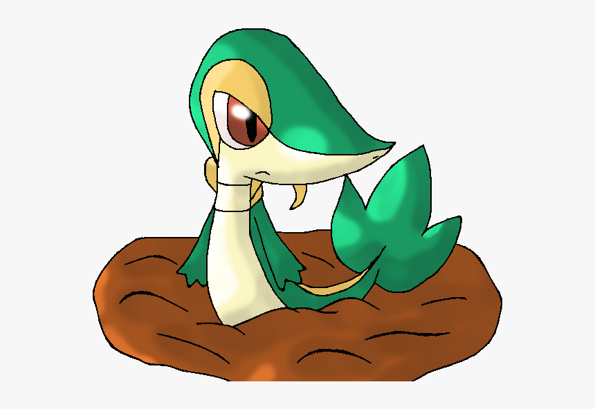 Snivy Sinking Deep In Quicksand - Cartoon, HD Png Download