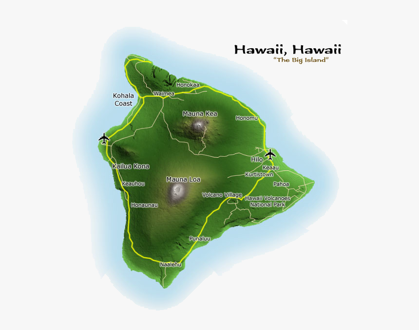 Map Hawaii Mt Waialeale Map, HD Png Download