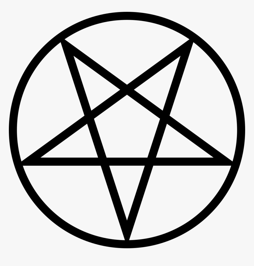Halloween Magical Star Sign Inverted In A Circle - Pentagram Transparent, HD Png Download