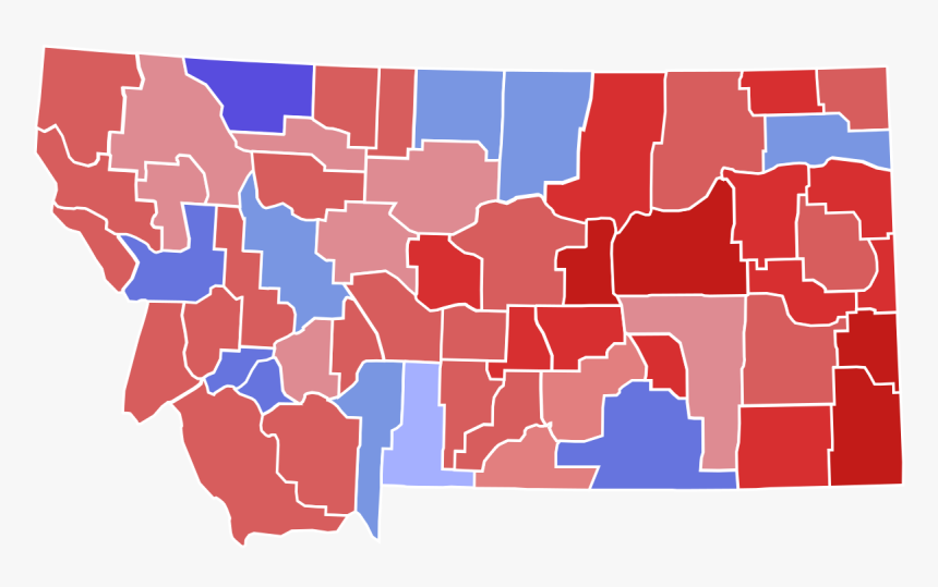 Montana Vector Svg - Montana 2018 Election Results, HD Png Download