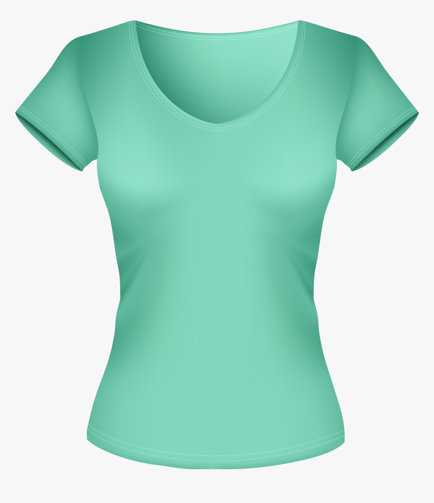 Female Green Shirt Png Clipart - Female Shirt Png Transparent, Png Download