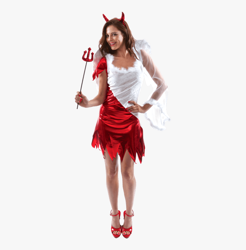 Halloween Costume Devil Dress Angel - Angels And Devils Costumes, HD Png Download