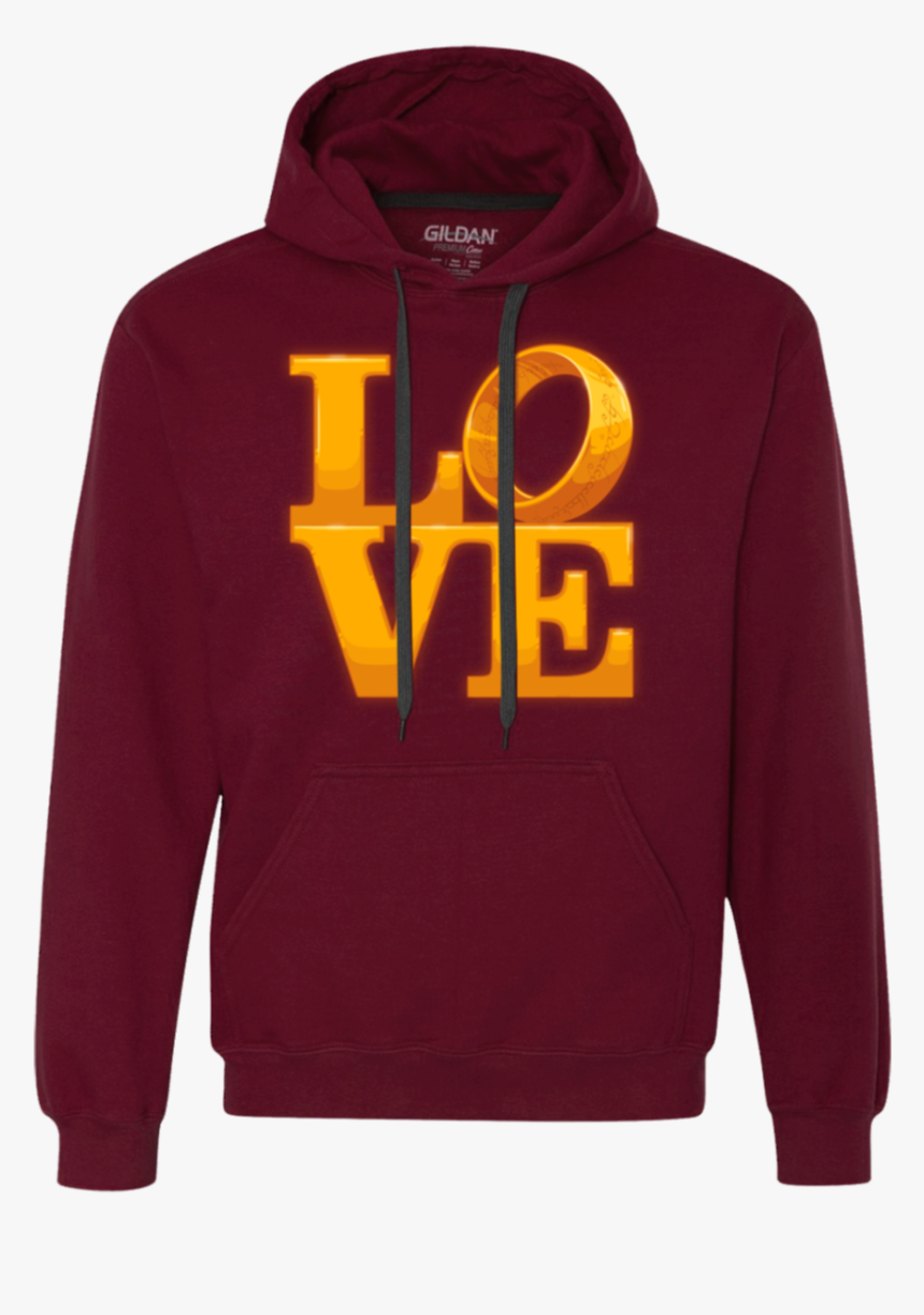 Love Lotr Ring Premium Fleece Hoodie - Hoodie, HD Png Download