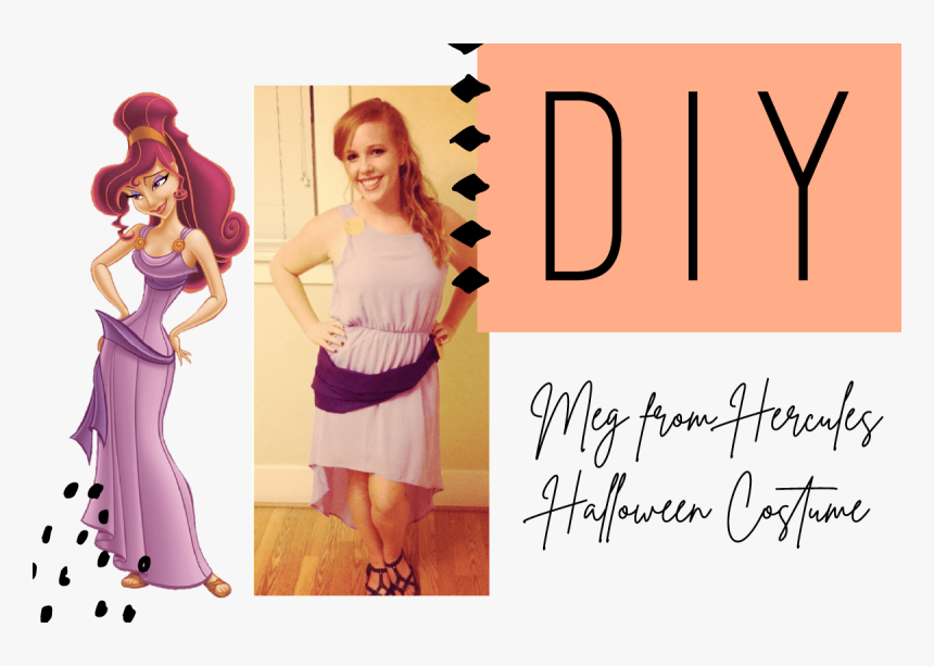 Diy Meg From Hercules Costume - Diy Red Hair Halloween Costume, HD Png Download