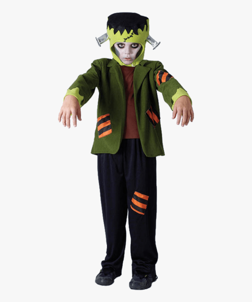 Frankenstein Transparent Kid - Halloween Frankenstein Costume, HD Png Download