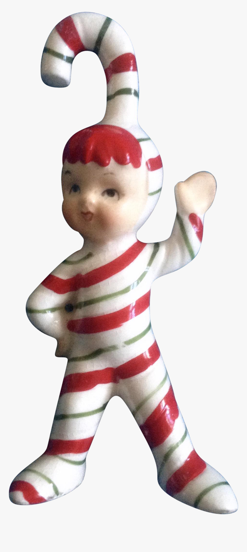 Geo Z Lefton Candy Cane Pixie Elf Christmas Vintage - Figurine, HD Png Download