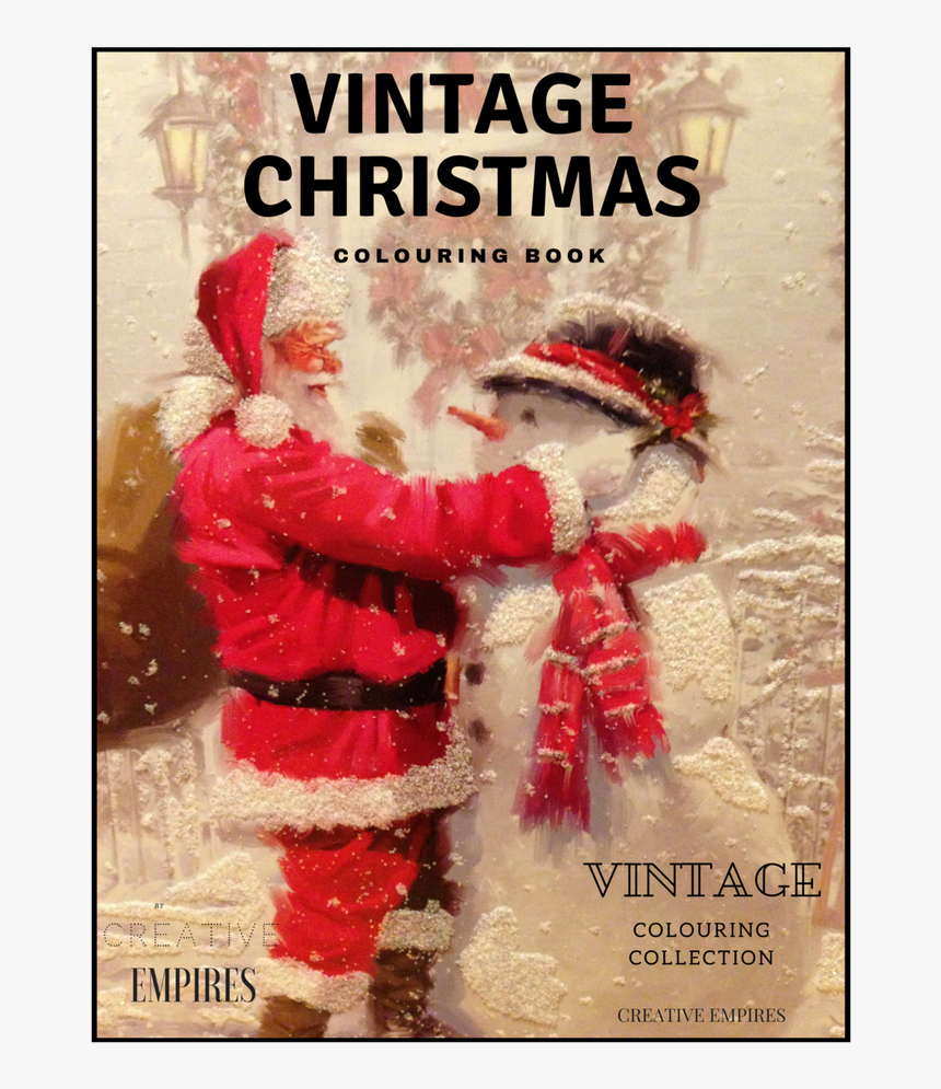 Vintage Christmas Colouring Book Colour Guide Ebook - Vintage Christmas, HD Png Download