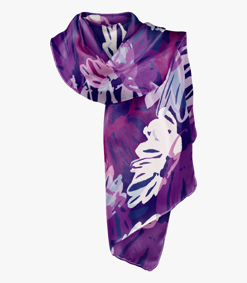 blue and purple scarf