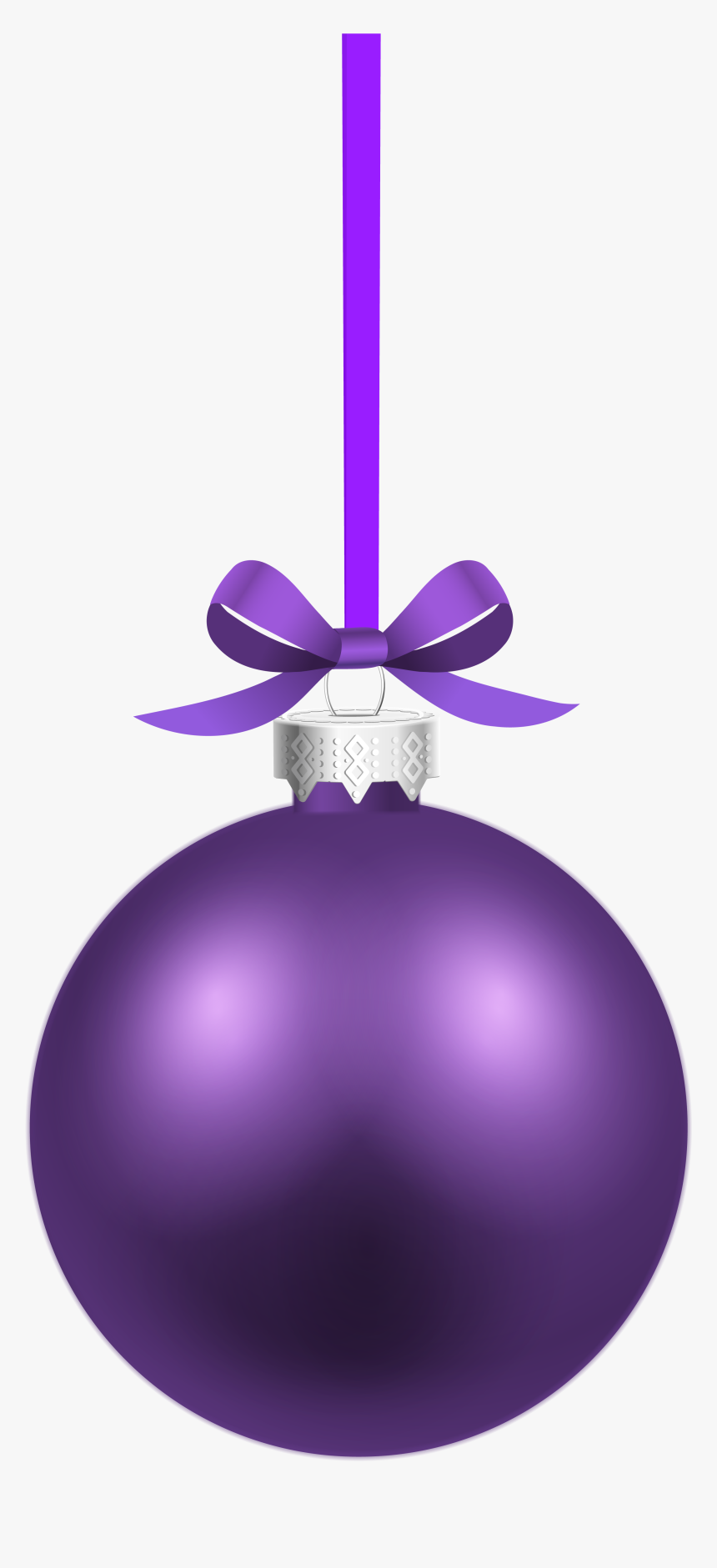 Purple Christmas Hanging Ball Png Clipart Image - Blue Christmas Ball Png, Transparent Png