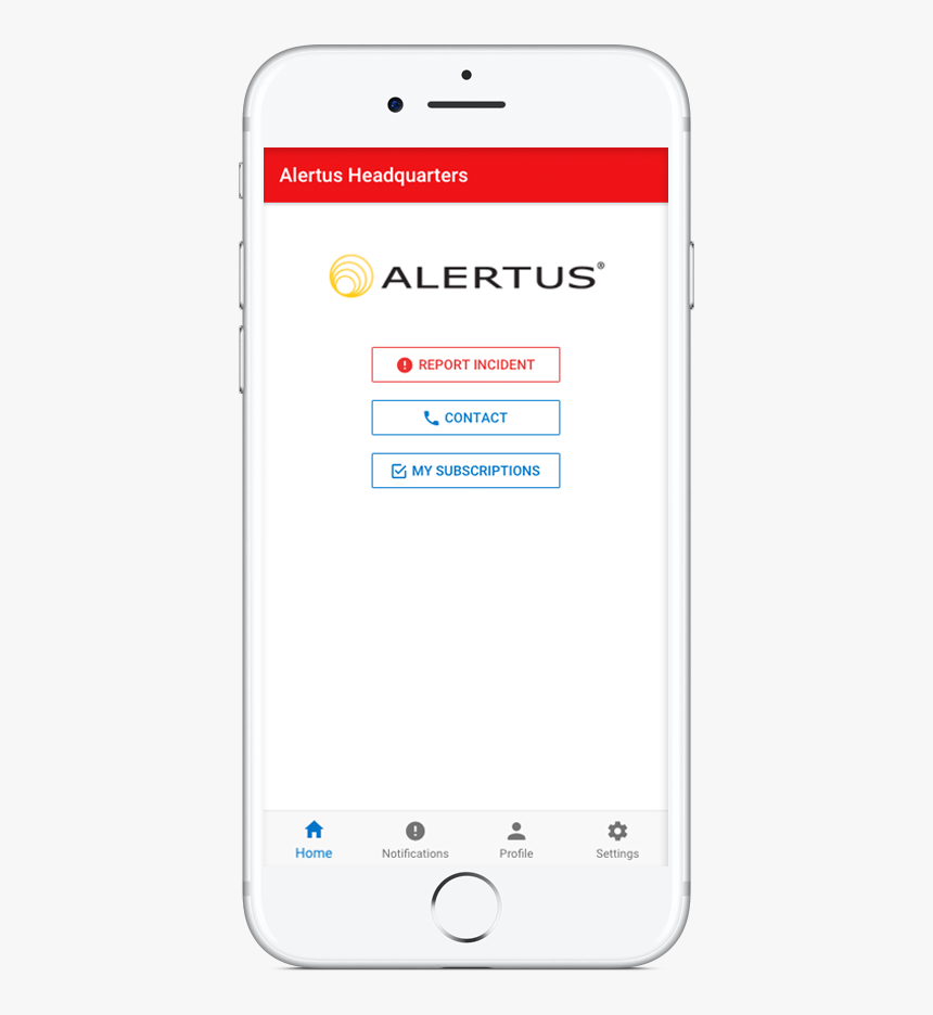 Iphone 7 Silver Vertical Mobile App Home 2017 - Emergency Reporting And Notification Mobile App, HD Png Download