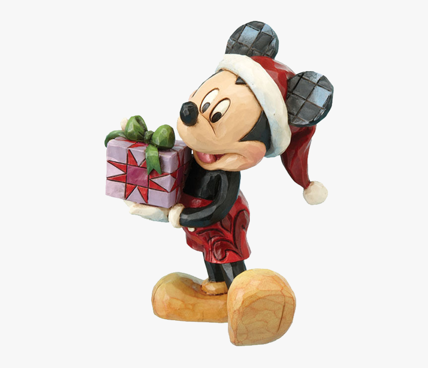 Disney Mickey Mouse Christmas Gift Transparent Background - Jim Shore Disney Ornament, HD Png Download