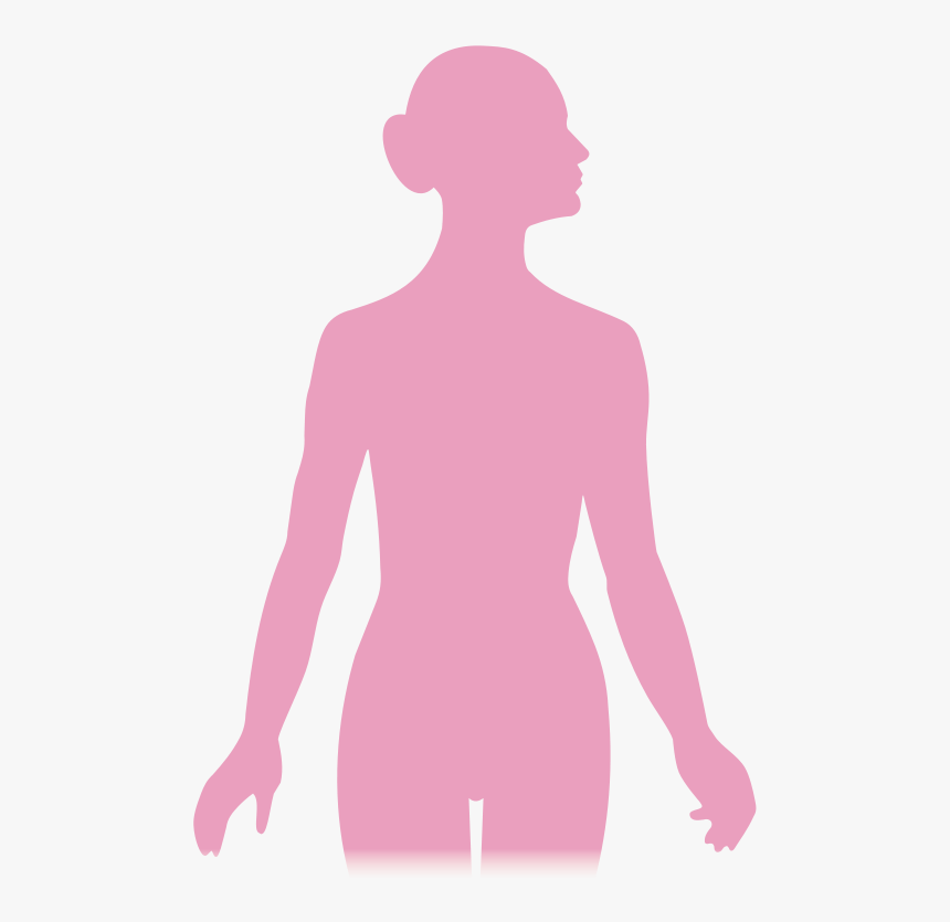 Silhouette Of A Woman - Pink Woman Silhouette Clipart, HD Png Download