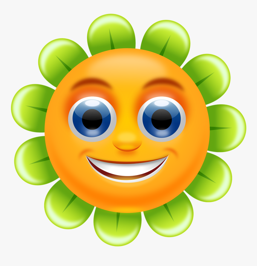 Smiling Flower Png, Transparent Png