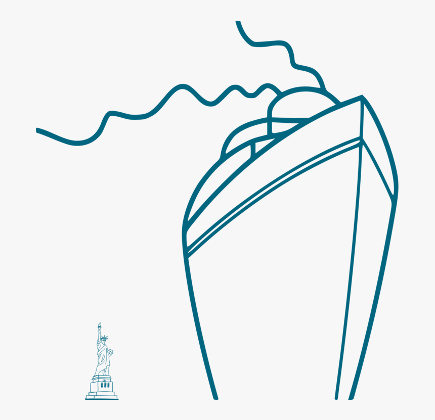 Line Art,line,cruise Ship - Illustration, HD Png Download