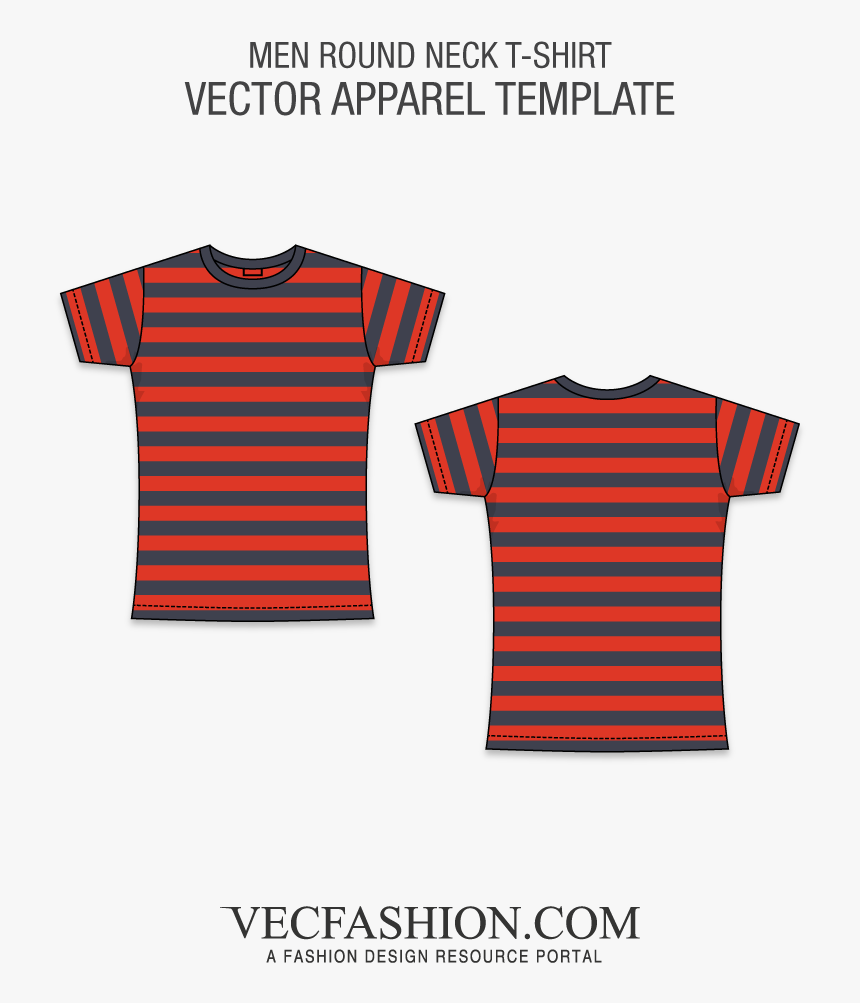 Men Round Neck T Shirt Fashion Flats 
 Class Lazyload - Men Tank Top Template, HD Png Download