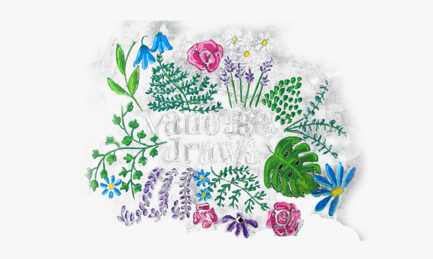 Chalk Flower Png Banner Freeuse Stock - Bouquet, Transparent Png