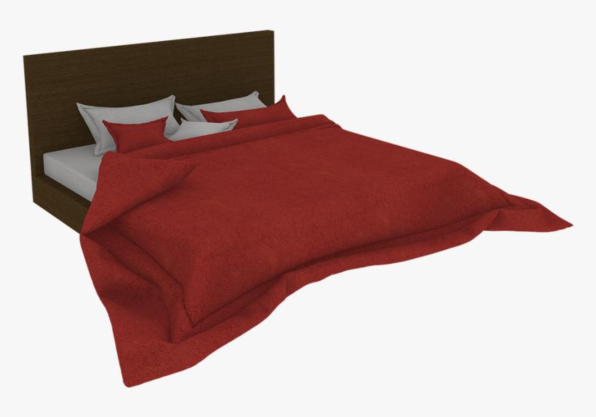Bed, 3d, Render, Interior, Home, Furniture, Decor - Bed Sheet, HD Png Download