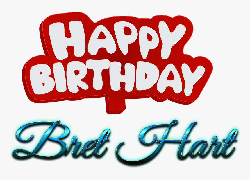 Bret Hart Happy Birthday Name Logo - Calligraphy, HD Png Download ...