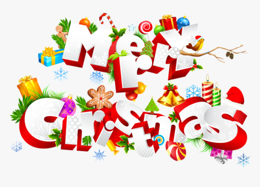 Transparent Merry Christmas Text Png, Png Download