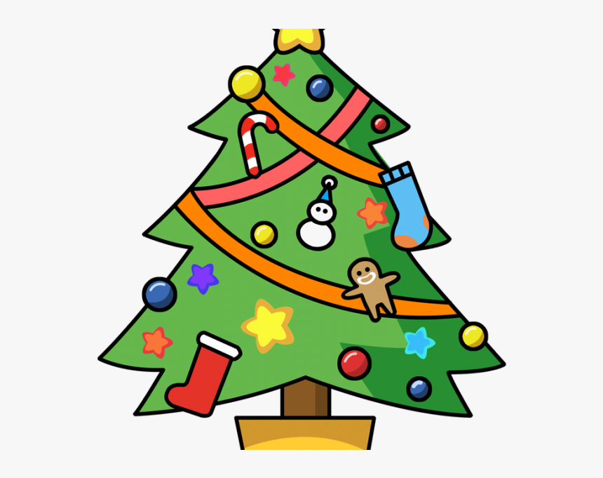 Transparent Christmas Cardinals Clipart - Christmas Tree Cartoon Clipart, HD Png Download