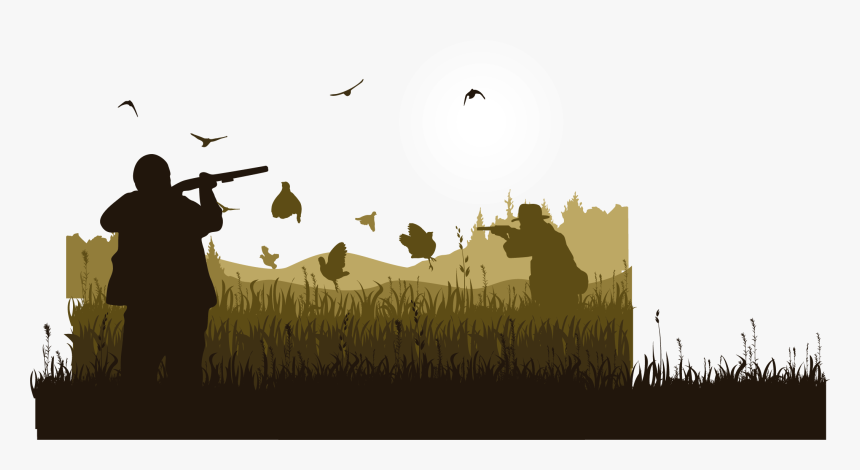 Silhouette Bird Hunting - Hunting Vector, HD Png Download