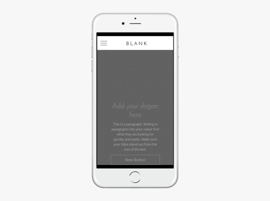 Blank Parallax Template Mobile View - Iphone, HD Png Download