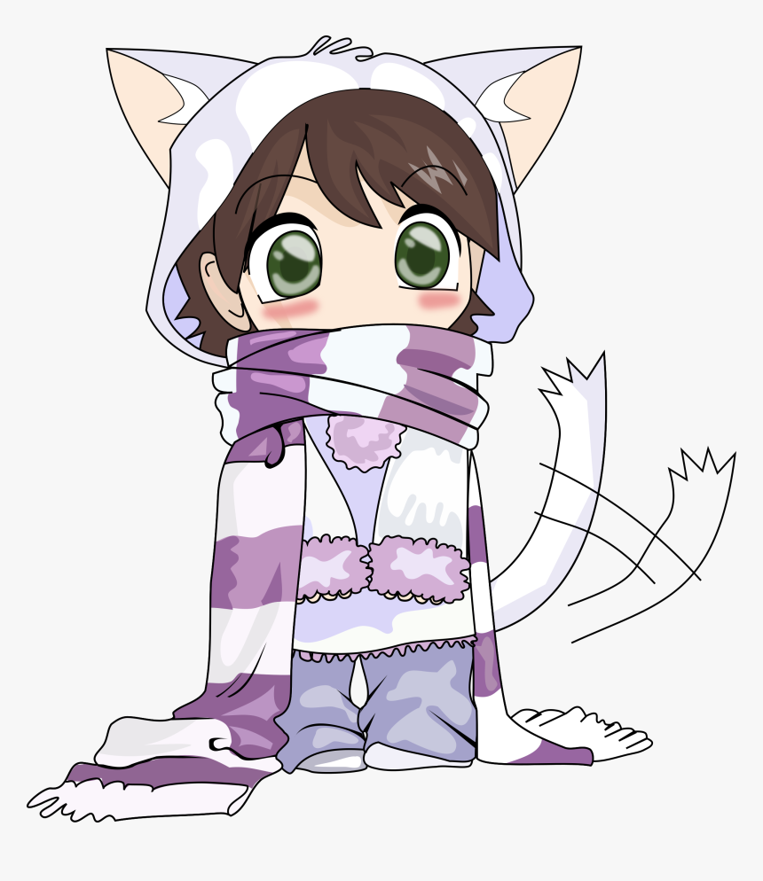This Free Icons Png Design Of Chibi Neko - Neko Clipart, Transparent Png