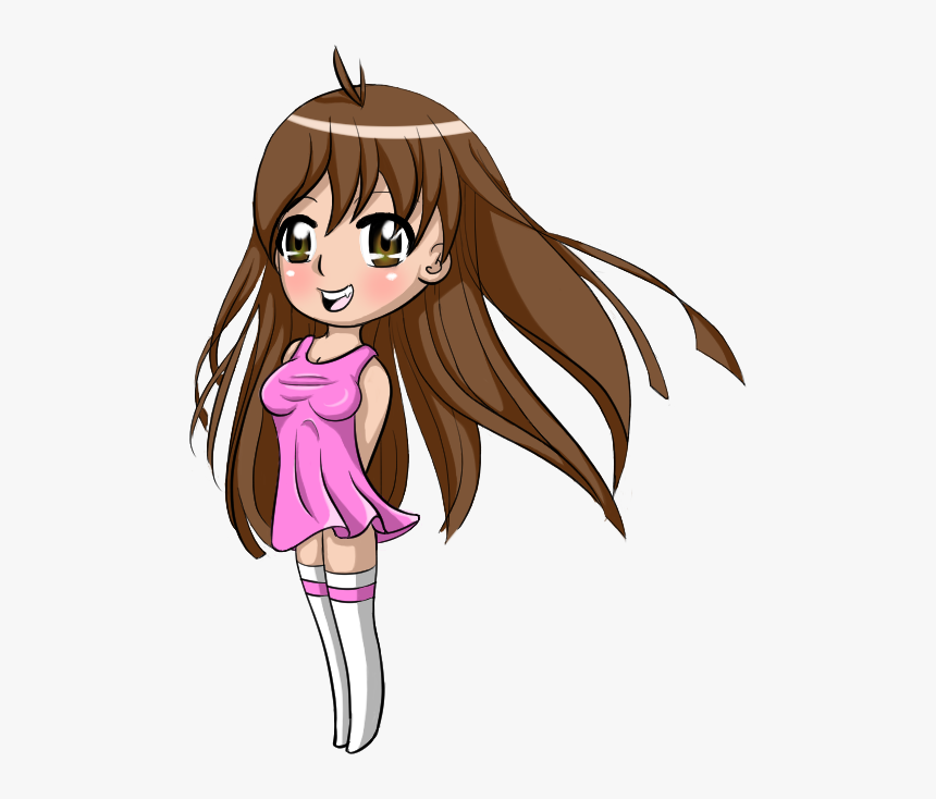Cute Little Chibi Girl Colored By Rosebugdesigns - Girl Pic Animation Png, Transparent Png