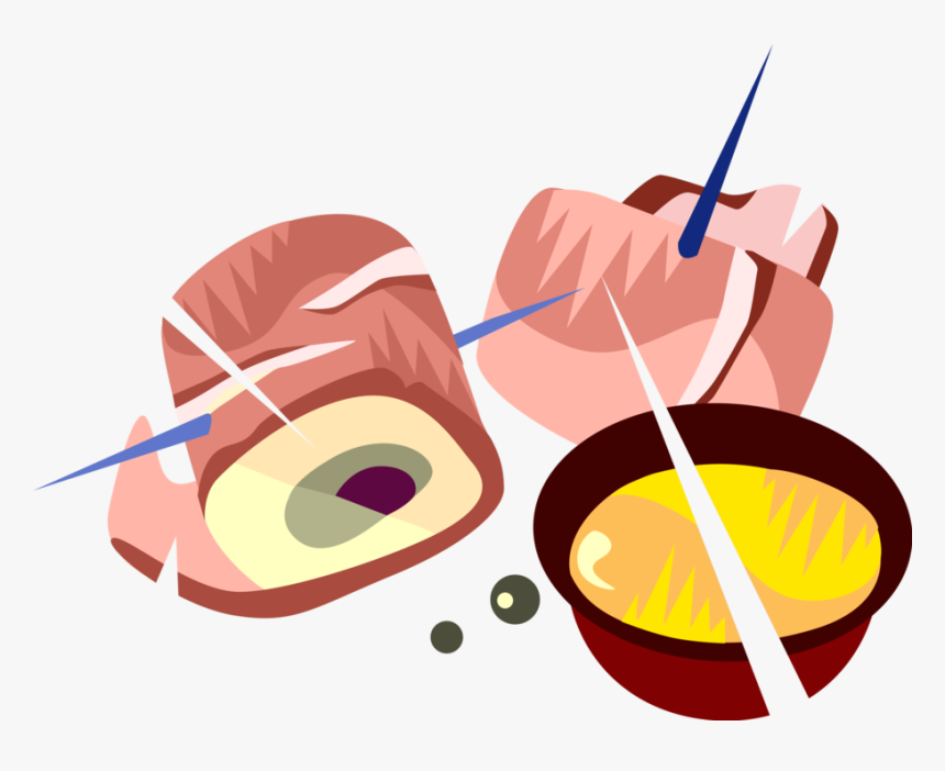 Vector Illustration Of Hors D Oeuvres Canapé Rolled - Starters Food Vector Png, Transparent Png