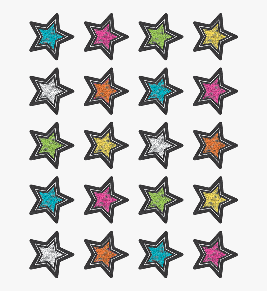 Tcr 3555 Chalkboard Bright Star Stickers - Star, HD Png Download