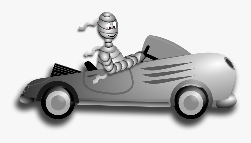 Transparent Driver Clipart - Mummy Driving A Car, HD Png Download