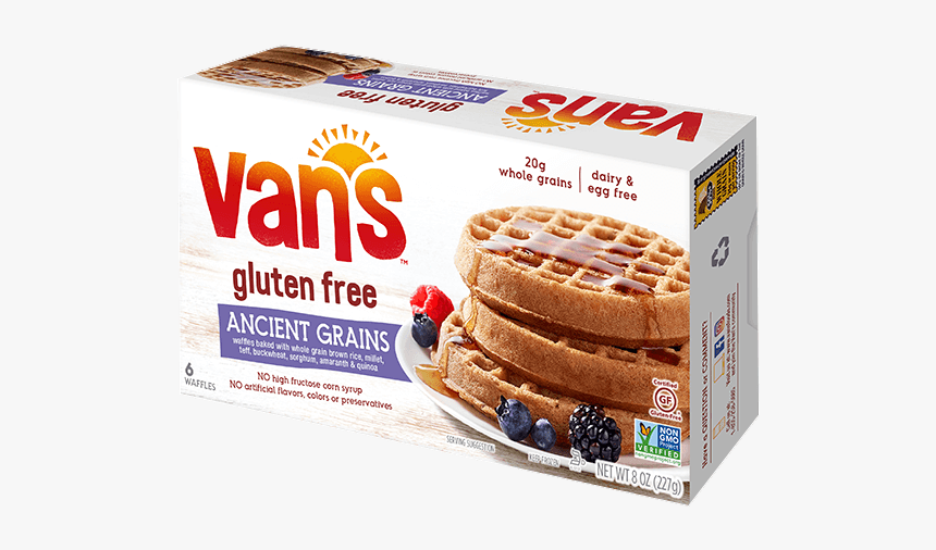 Gluten Free Waffles - Vans Gluten Free Blueberry Waffles, HD Png Download