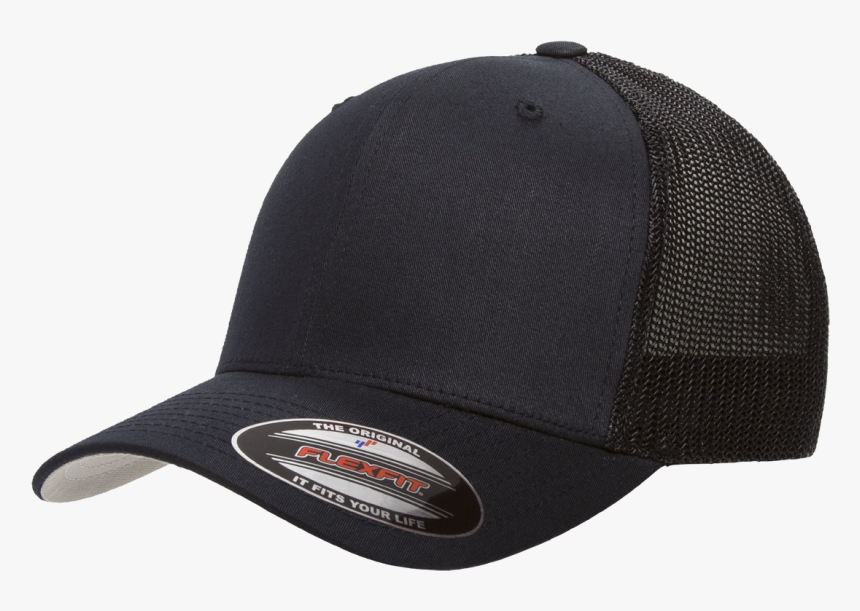 6511 Flexfit Hat Mesh Cotton Twill Trucker Cap - Baseball Cap, HD Png Download