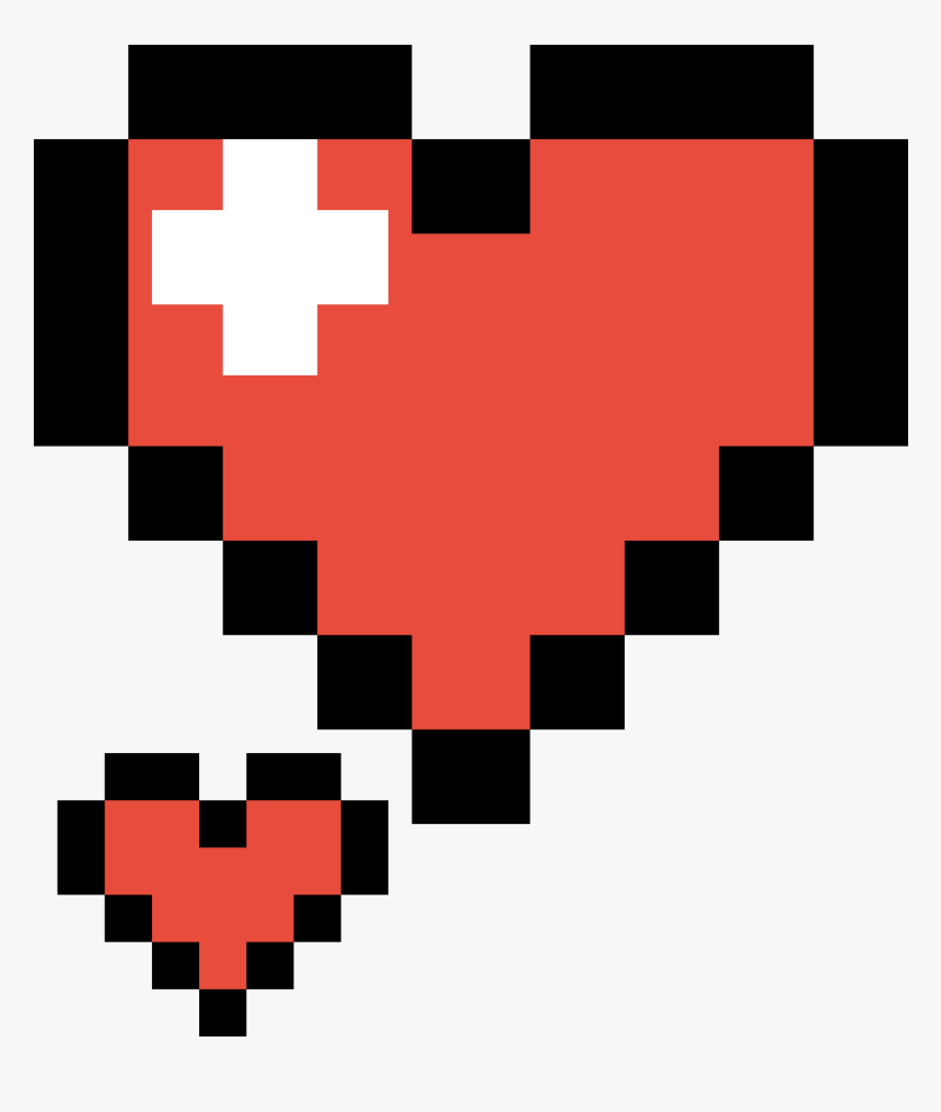 Purple Heart Pixel Png, Transparent Png