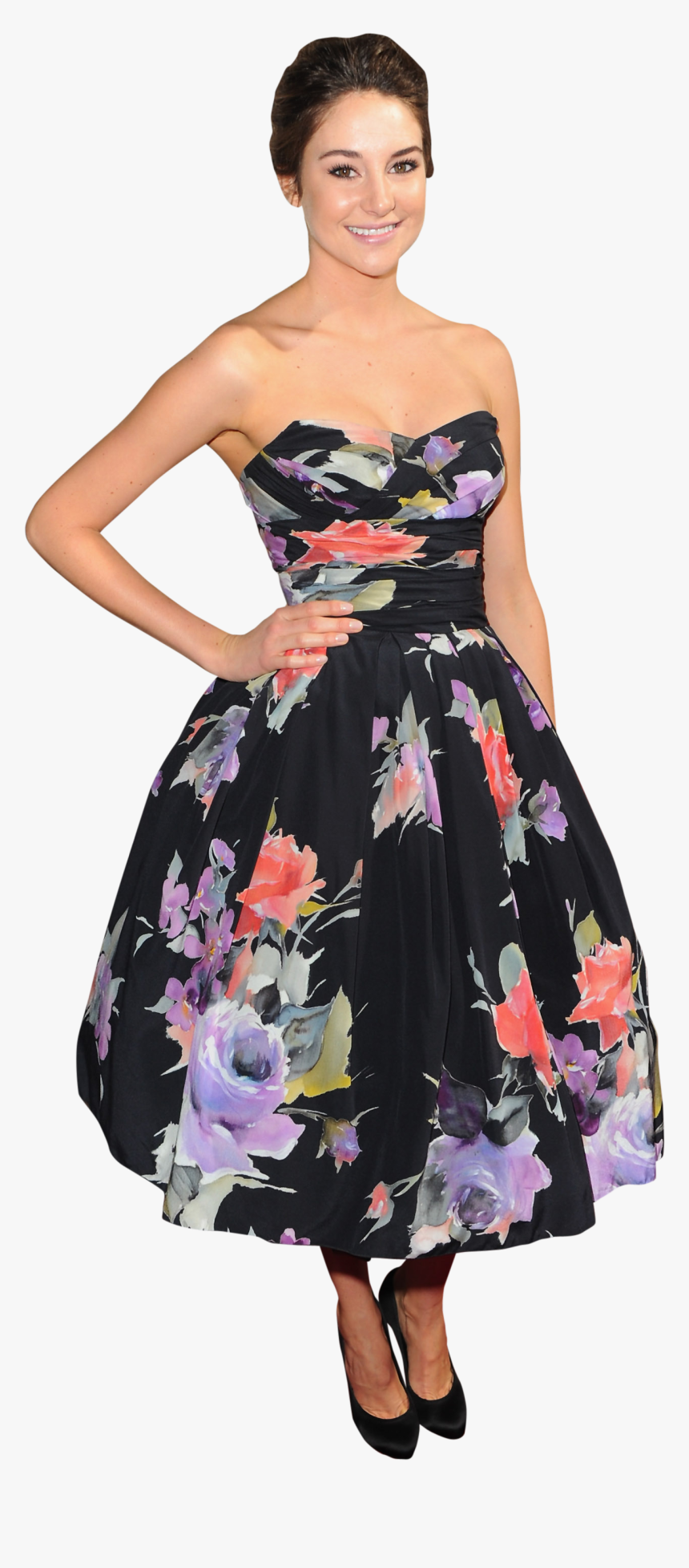 Shailene Woodley Free Png Image - Anne Hathaway Flower Dress, Transparent Png