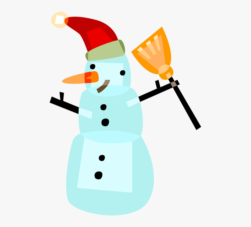Vector Illustration Of Snowman Anthropomorphic Snow, HD Png Download