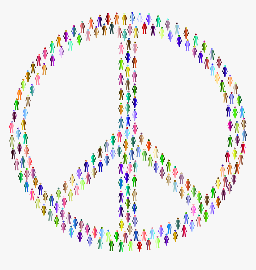 Prismatic People For Peace Mark Ii 5 Clip Arts - Art Drawing Symbols Of Love, HD Png Download