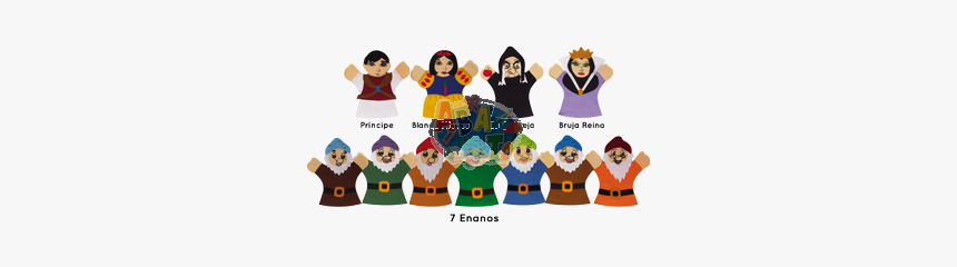 Guiñoles Blanca Nieves - Titeres De Blanca Nieves Y Los 7 Enanos, HD Png Download
