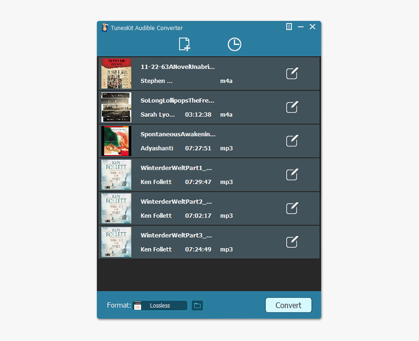 Add Audible Aax Files - Tuneskit Audible, HD Png Download