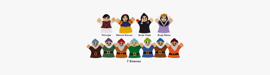 Guiñoles Blanca Nieves - Titeres De Blancanieves, HD Png Download