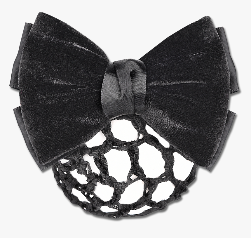 Bun Net With Decorative Velvet Bow And Clasp - Lace, HD Png Download