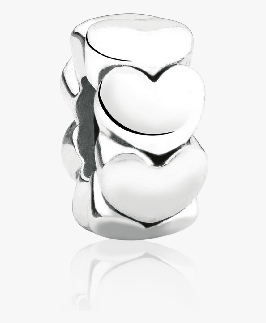 Sterling Silver Heart Spacer - Heart, HD Png Download